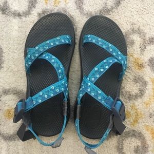 Blue Floral Chacos